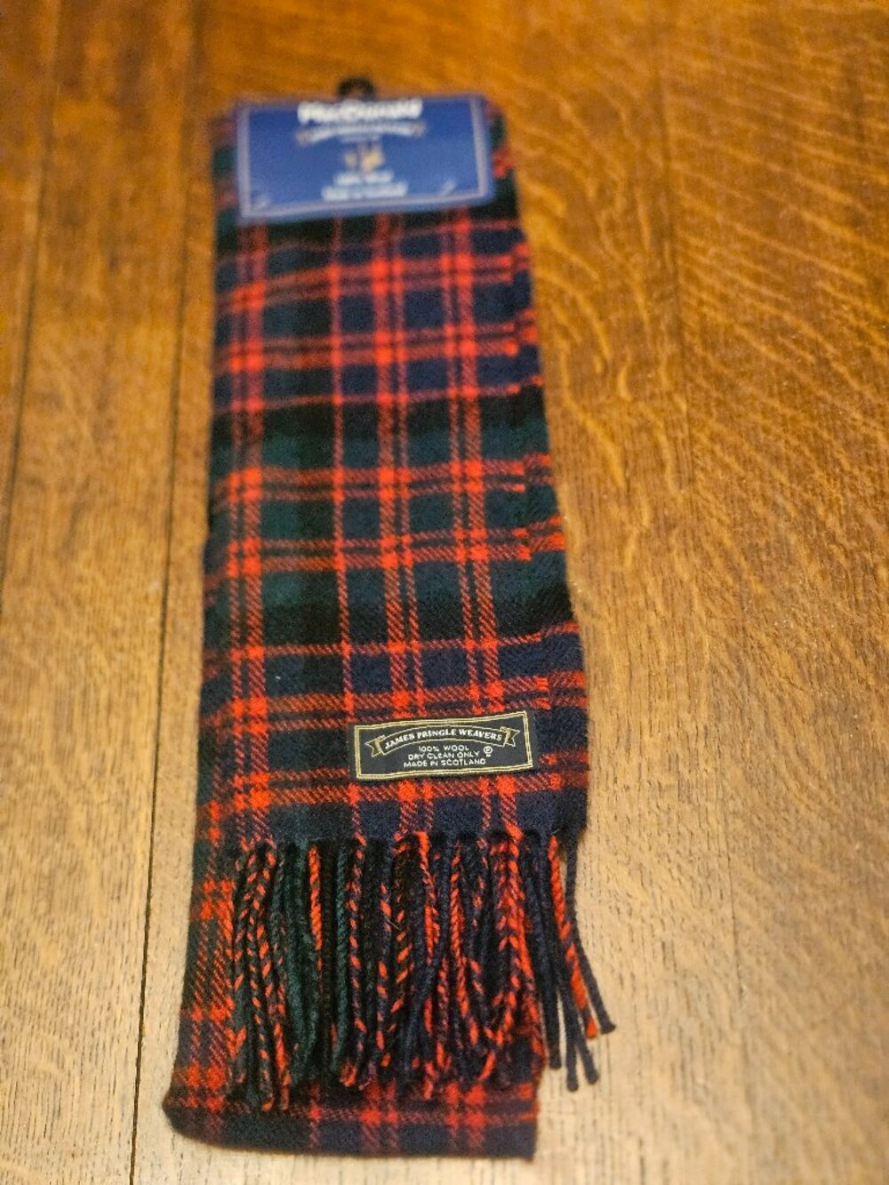 Plaid Tartan Scarf for Clan MacDonald 100% Wool. Made in Scotland